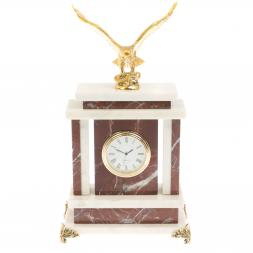 Часы "Орел" из мрамора и креноида