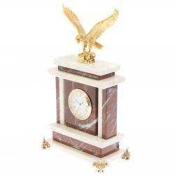 Часы "Орел" из мрамора и креноида