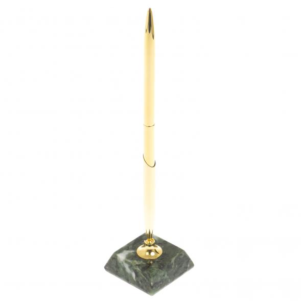 Подставка под ручку из темно-зеленого змеевика 129990