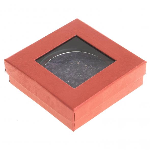 Зеркало круглое из камня флюорит цвет серебро 122777