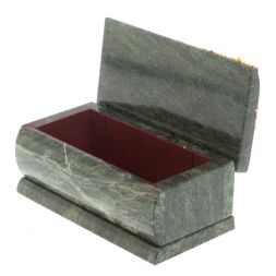 Шкатулка с росписью &amp;quot;Осень&amp;quot; камень змеевик 15х7,5х6 см