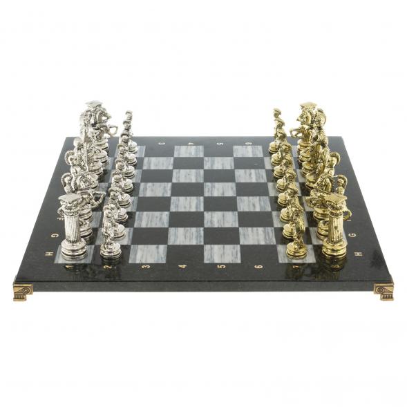 Шахматы &amp;quot;Древний Рим&amp;quot; доска 44х44 см мрамор с металлическими фигурами 122408