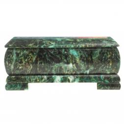 Шкатулка с иллюстрацией &amp;quot;Парусник&amp;quot; камень змеевик 17,5х9,5х7,5 см