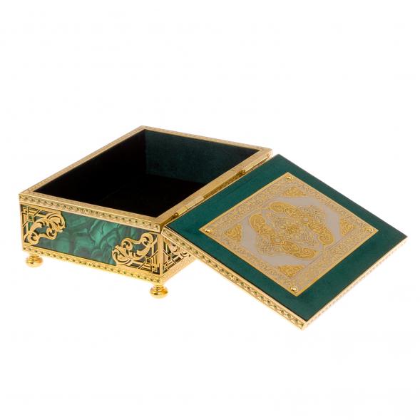 Малахитовая шкатулка &amp;quot;Загадка&amp;quot; Златоуст 125261