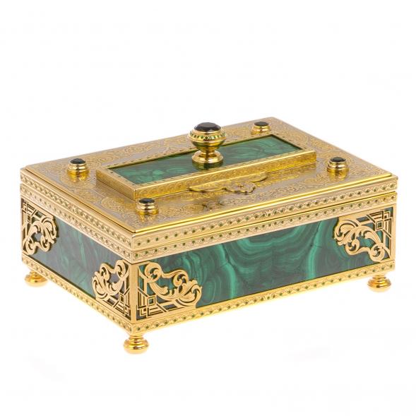 Малахитовая шкатулка &amp;quot;Загадка&amp;quot; Златоуст 125261