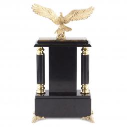 Каминные часы из камня с бронзой &amp;quot;Орел&amp;quot;