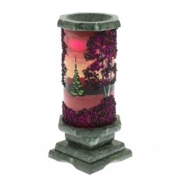 Ваза "Закат" из змеевика 8х8х17,5 см