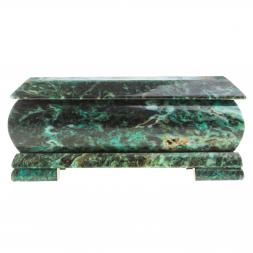 Шкатулка с иллюстрацией &amp;quot;Стая волков&amp;quot; камень змеевик 17,5х9,5х7,5 см