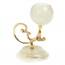 Подсвечник &amp;quot;Тюльпан&amp;quot; из оникса 11,5х11,5х13,5 см