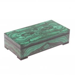 Шкатулка Купюрница из малахита 18х9х5 см