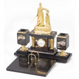 Письменный прибор "Россия" из бронзы и камня