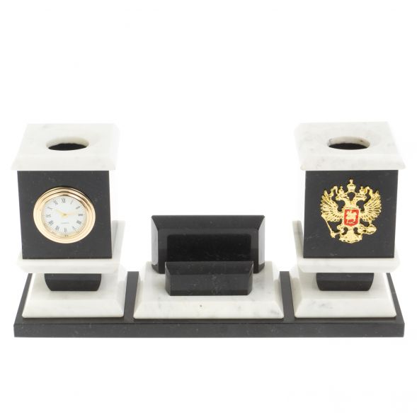 Офисный набор с подставкой для телефона из мрамора 127250