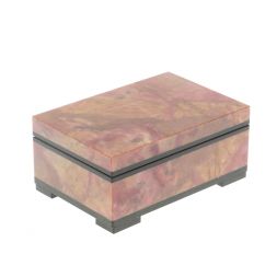 Шкатулка из камня родонит 11,5х7,8х5 см