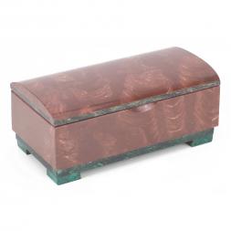 Шкатулка для денег "Купюра" лемезит змеевик с зеркалом 18,5х10х8 см