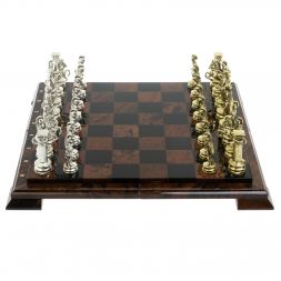 Шахматы &amp;quot;Древний Рим&amp;quot; доска из обсидиана 40х40 см