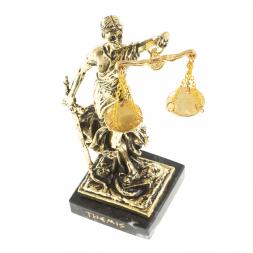 Статуэтка &amp;quot;Фемида богиня правосудия&amp;quot; на подставке из камня
