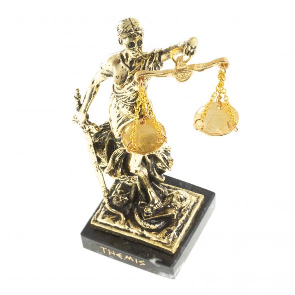 Статуэтка &amp;quot;Фемида богиня правосудия&amp;quot; на подставке из камня 122584