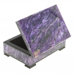 Шкатулка из чароита &amp;quot;Гармония&amp;quot; 10,5х7х4 см