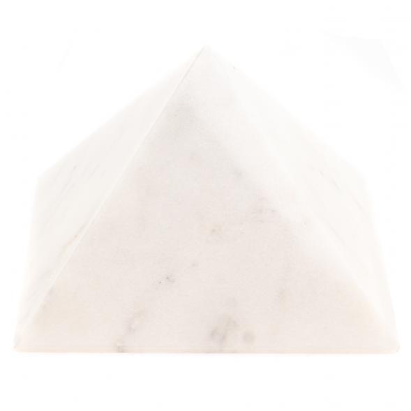 Пирамида из белого мрамора 8,5х8,5х7,5 см 126399