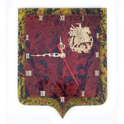 Настенные часы &amp;quot;Герб&amp;quot; бронза змеевик