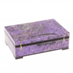 Шкатулка из чароита &amp;quot;Классическая&amp;quot; 14х9,5х4,5 см