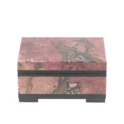 Шкатулка из родонита 9,5х7х4,5 см