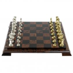 Шахматы &amp;quot;Стаунтон&amp;quot; доска из обсидиана 40х40 см