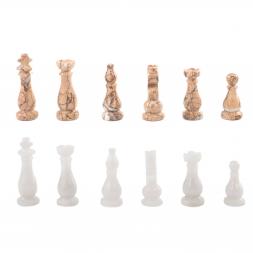 Шахматы из камня &amp;quot;Виктория&amp;quot; оникс, мрамор 25х25 см