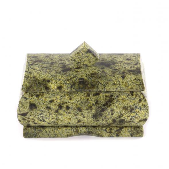 Шкатулка для украшений змеевик 10х6х6 см 112068