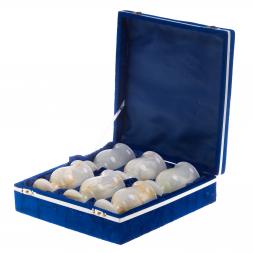 Набор рюмок из оникса в футляре 6 шт 6х9,5 см 100 мл (2,5х4)