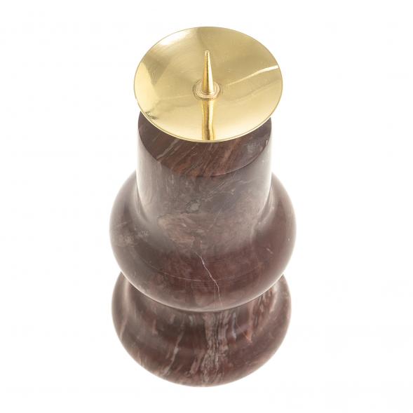 Подсвечник малый камень лемезит 4,5х10 см 123510