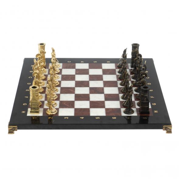 Шахматы подарочные &amp;quot;Спарта&amp;quot; фигуры бронза / мрамор, лемезит 127960
