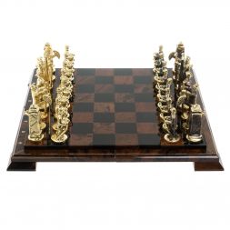 Шахматы &amp;quot;Нефтяники&amp;quot; фигуры бронза доска 40х40 см из обсидиана