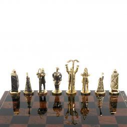 Шахматы &amp;quot;Нефтяники&amp;quot; фигуры бронза доска 40х40 см из обсидиана