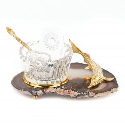 Икорница &amp;quot;Кадушка&amp;quot; с ложкой Златоуст