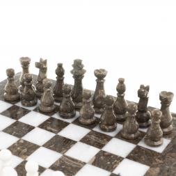 Шахматы сувенирные &amp;quot;Битва&amp;quot; камень мрамор ракушечник 25х25 см