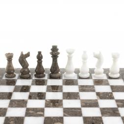 Шахматы сувенирные &amp;quot;Битва&amp;quot; камень мрамор ракушечник 25х25 см