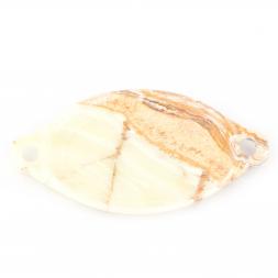 Декоративный поднос камень оникс с ручками 26х20,5х2 см