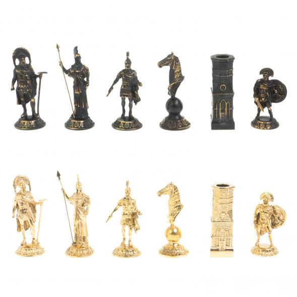 Шахматы из бронзы &amp;quot;Спарта&amp;quot; доска 40 х40 см / серый мрамор 127961