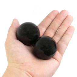 Шары для массажа из черного змеевика 4,5 см 2 шт