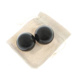 Шары для массажа из черного змеевика 4,5 см 2 шт