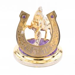 Сувенир &amp;quot;Подкова на счастье&amp;quot; чароит