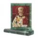 Икона настольная Николай Чудотворец малая змеевик 7,5х6,5х8 см 119972