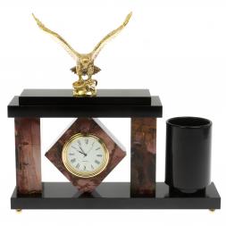 Настольный мини- набор "Орел" из яшмы