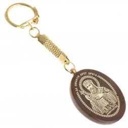 Брелок-оберег с молитвой &amp;quot;Святой царь Константин&amp;quot; камень обсидиан