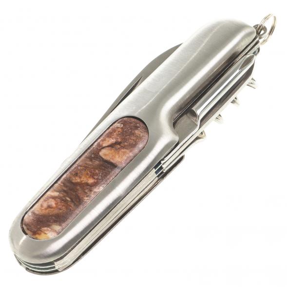 Нож мультитул складной 7 в 1 с камнем авантюрин 123866