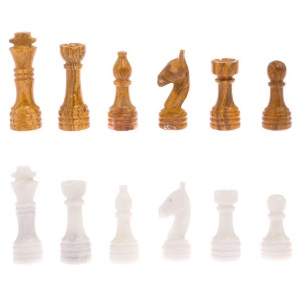 Шахматы из оникса &amp;quot;Европейские&amp;quot; доска 37х37 см 125653