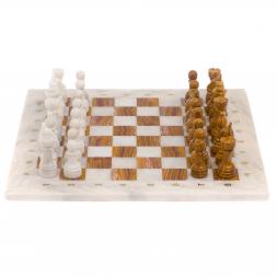 Шахматы из оникса "Европейские" доска 37х37 см