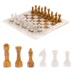Шахматы из оникса "Европейские" доска 37х37 см