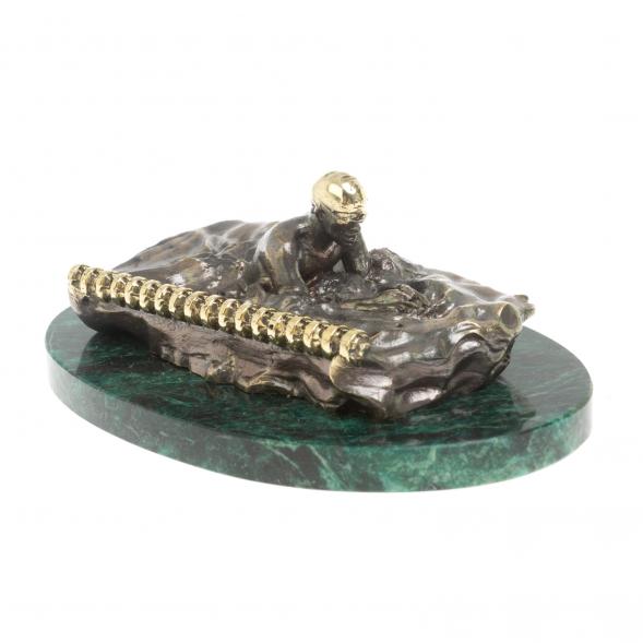 Статуэтка из бронзы &amp;quot;Пловец&amp;quot; змеевик 127018